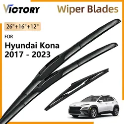 Front Rear Wiper Blades For Hyundai Kona 2017 - 2023 2022 2021 2020 2019 2018 Accessories Windshield Windscreen Brush 26