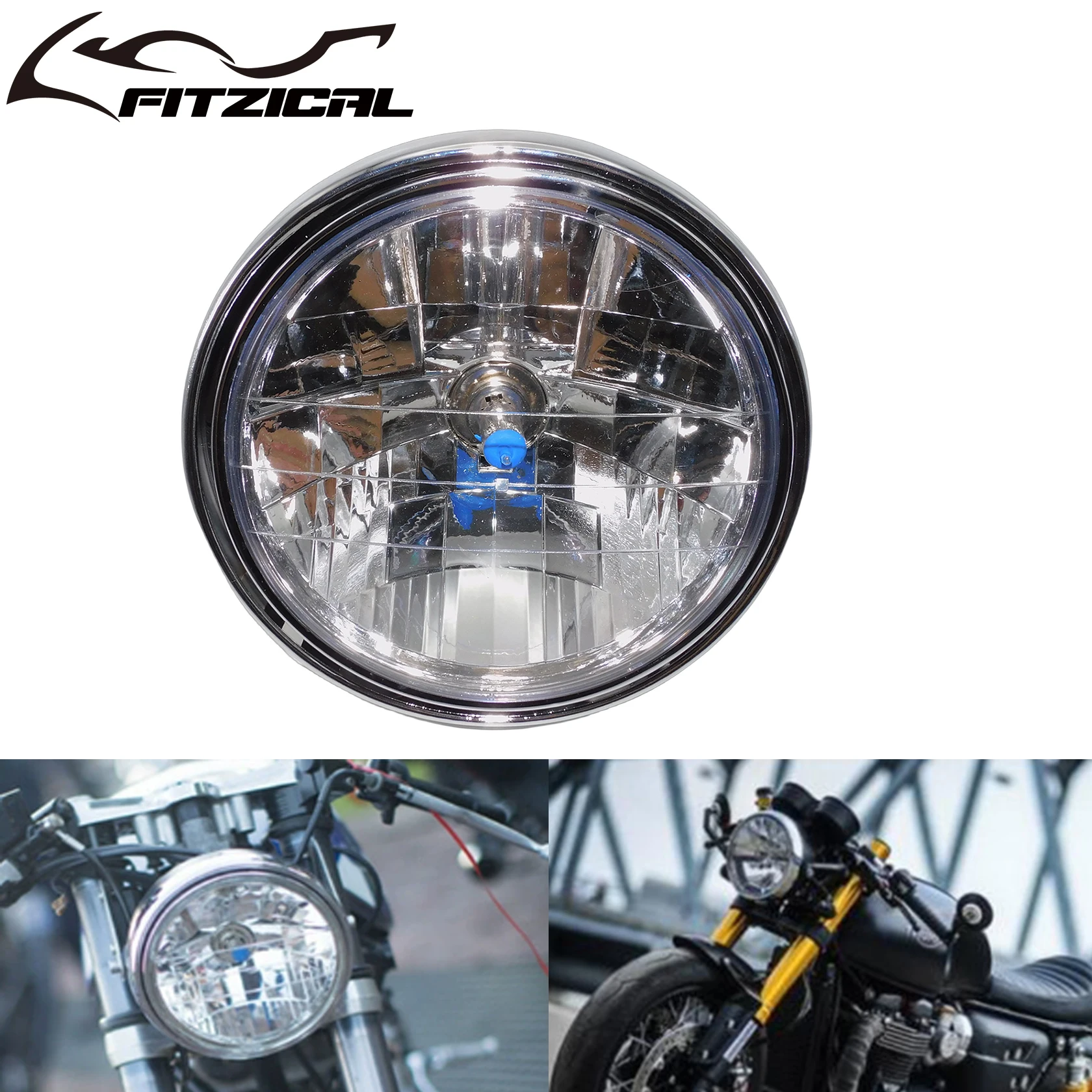 Faro halógeno para motocicleta, conjunto de faros delanteros para Honda CB400 CB500 CB1300 Hornet 250 600 900 VTEC VTR 250