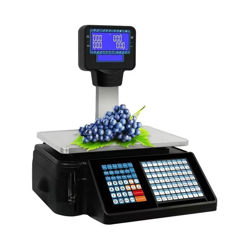 

Veidt Weighing 30kg TM-A20 Barcode Label Printing Scales Retail Shop Cash Register Price Computing Scale for Fruits Supermarket