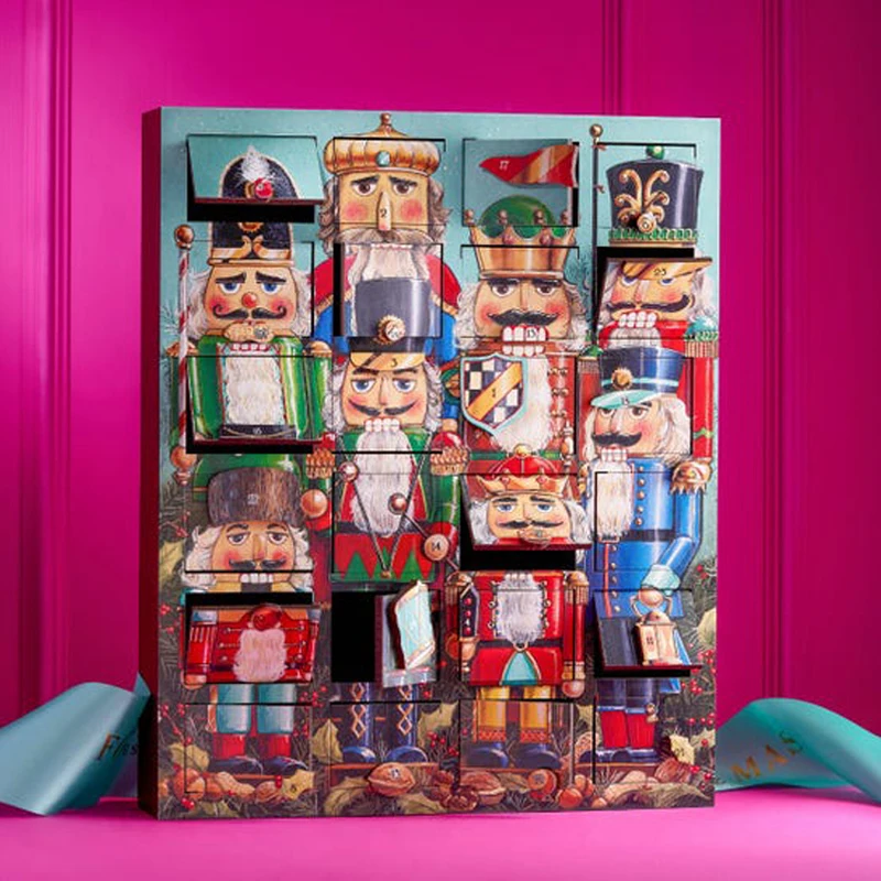 Customization.Christmas Packaging Paper Low Moq Custom Empty Jewelry Advent Calendar Box with Magnetic Closure