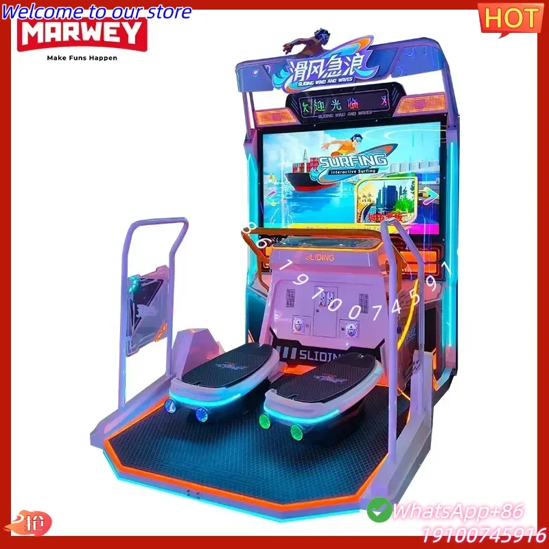 2026Hot Marwey New Design Indoor Waterless Surfing Simulation Surfing Simulator Game Machine Game Center for Sale