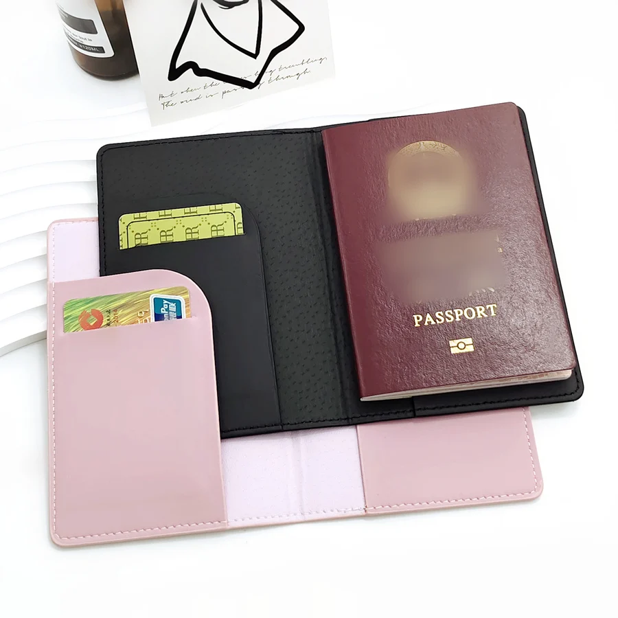 Étui de Protection de Passeport d'Avion en Cuir PU pour Homme et Femme, Portefeuille observateur, Accessoires de Voyage, pour Amoureux, 16%, 2 Pièces