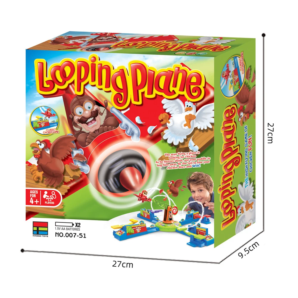 Looping Louie Spinning Plane Chicken, juego para robar pollo, interacción entre padres e hijos, rompecabezas de batalla, juego d