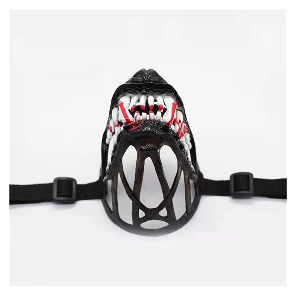 Neuer Latex-Hundemaulkorb, gruselig, flexibel, lebensecht, Halloween-Hundemaulkorb, 3D-Zähne, atmungsaktiv, offener Rahmen, Halloween-Kostüm – Detail 9
