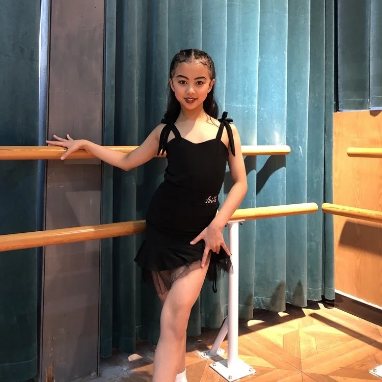 Personalizado feminino adulto meninas traje de dança latina competição prática profissional cinta desempenho vestido conjunto franja vestido