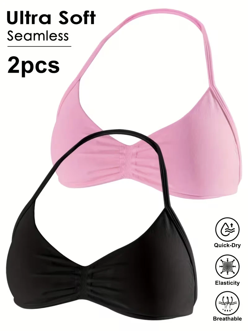 2pcs Seamless Sexy Open Back G - Sports Bra Racerback ulasan dan harga
