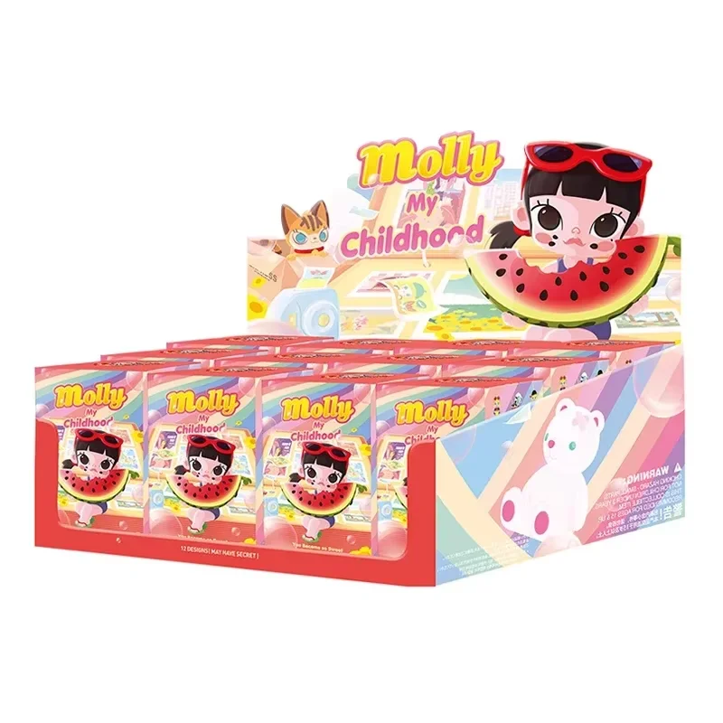 

Pop Mart Molly My Childhood Series Mystery Box Genuine Blind Box Guess Toys Bag Anime Figure Desktop Ornaments Model Gift Girl