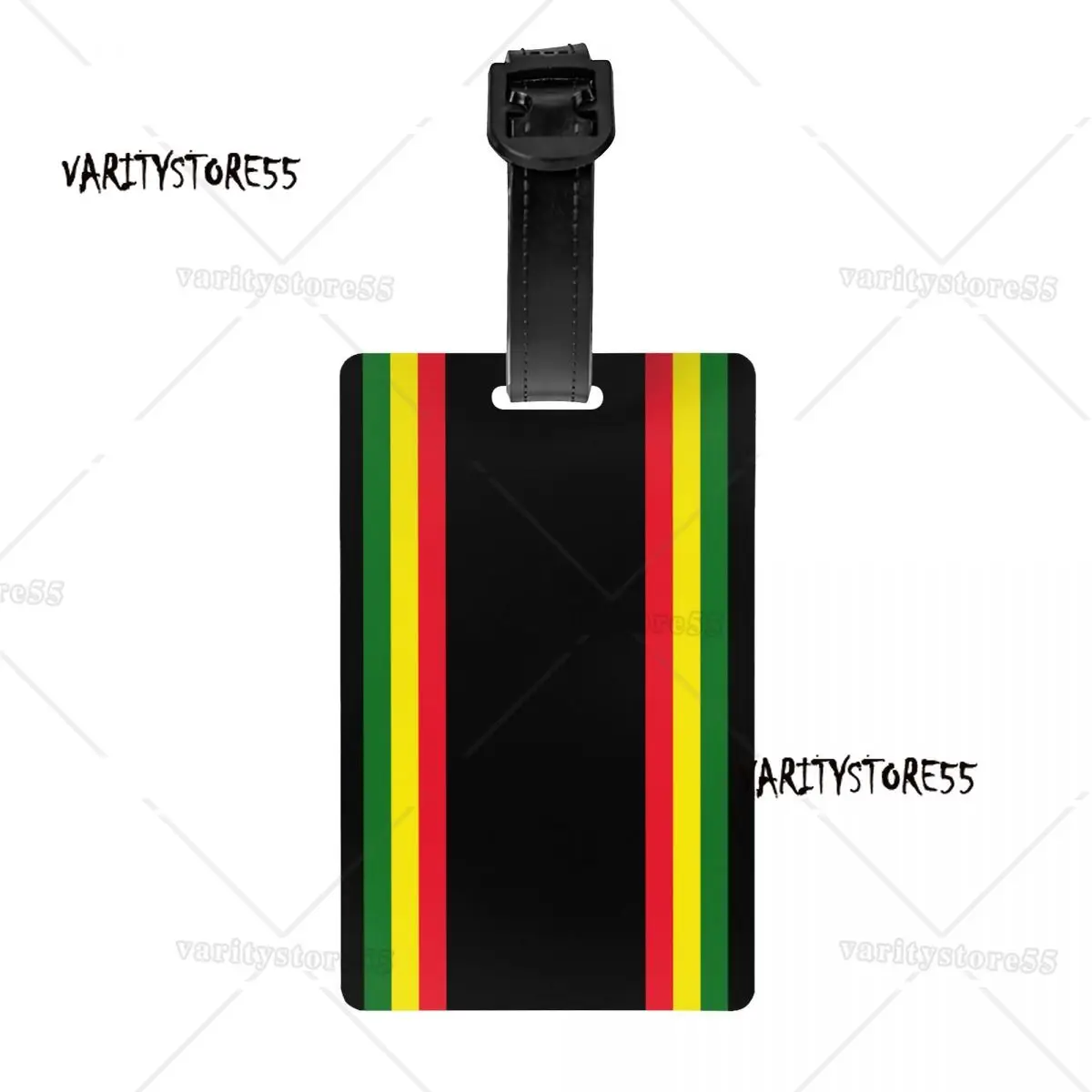 Custom Colors Reggae Rasta Stripe Luggage Tag Privacy Protection Jamaican Jamaica Proud Baggage Tags Travel Bag Labels Suitcase