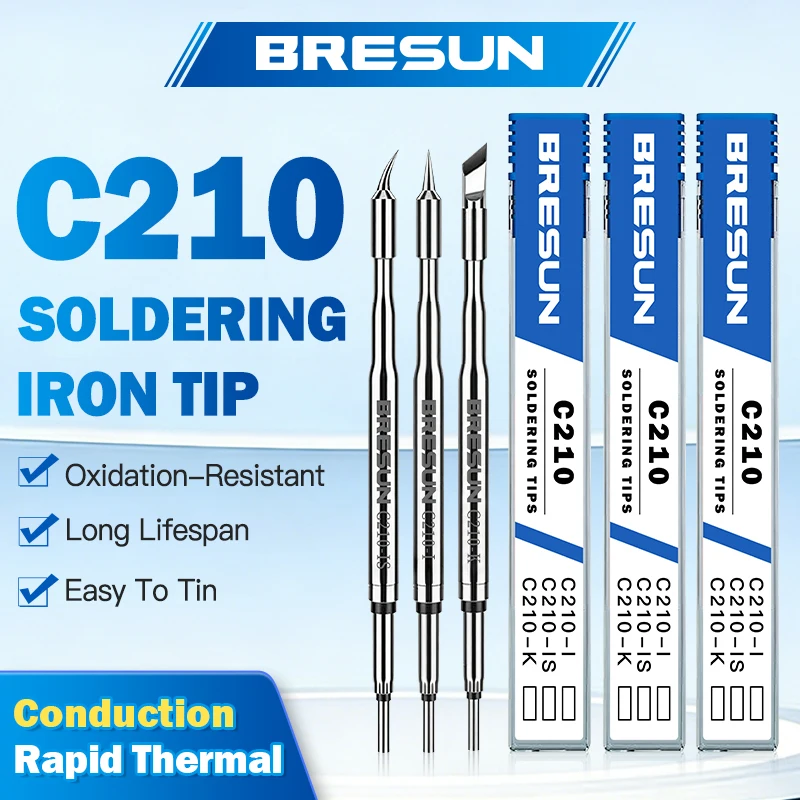 

Наконечник для паяльника BRESUN C210-I/IS/K, прецизионный, медный, с быстрым нагревом, антиокислительный, для ремонта телефонов, микропайки и перепайки.
