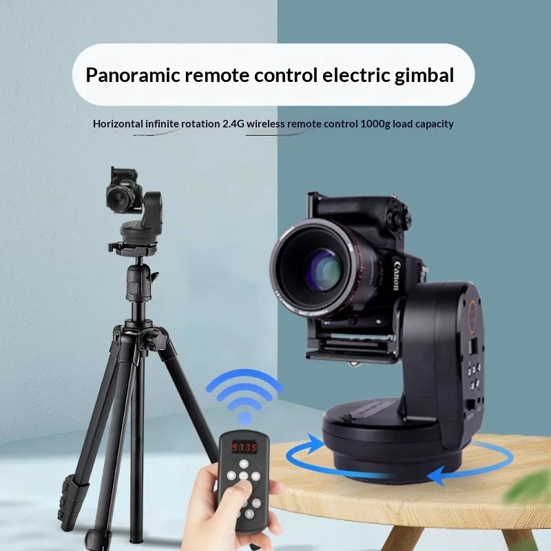 YT-800 360° Rotating Pan Tilt, 2000mAh Battery, 7 Adjustable Speeds & AB Preset, 2.4G Remote for Mobile Phone Live Streaming