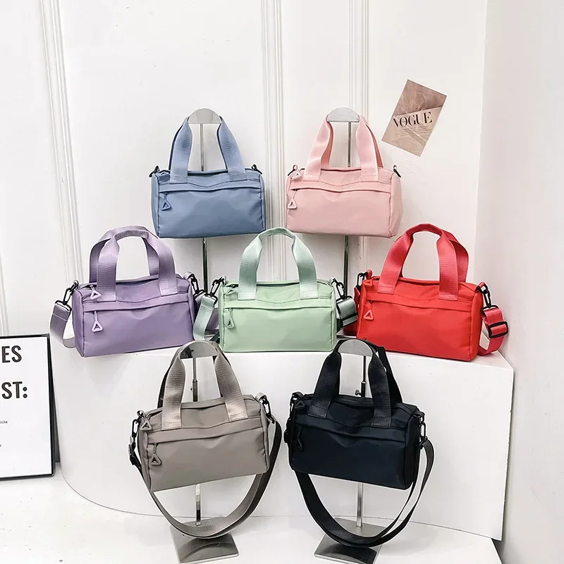 

Crossbody and Shoulder Bag - Multi-purpose Girl's Small Backpack - Large Capacity Casual Nylon Braided Fabric Bag