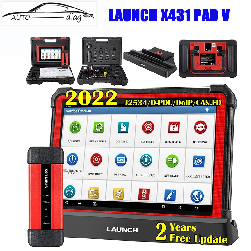 

2023 Original Launch X431 Pad V 2 Years Obd2 Update Free Software Scan Tool Car Diagnostic Truck Key Ecu Programming Tools