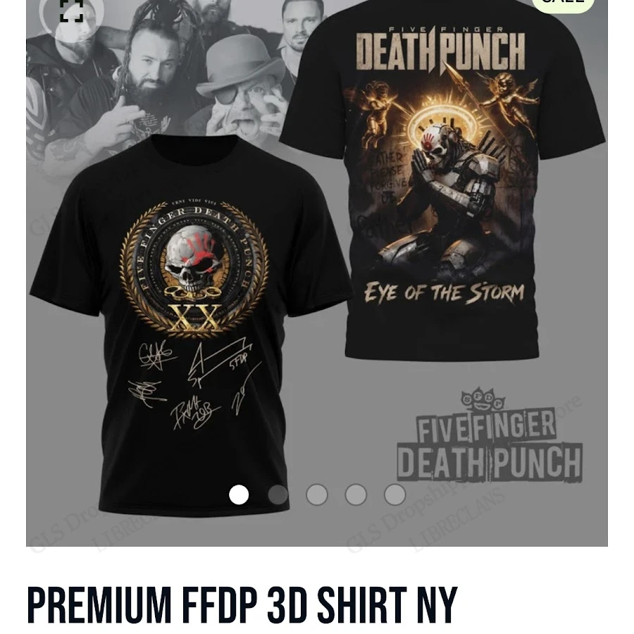 Heavy Metal Rock Band Five Finger Death Punch 3d Print T-shirt Men Women Fashion Short Sleeve Hip Hop Tops Tee Oversized Clothes