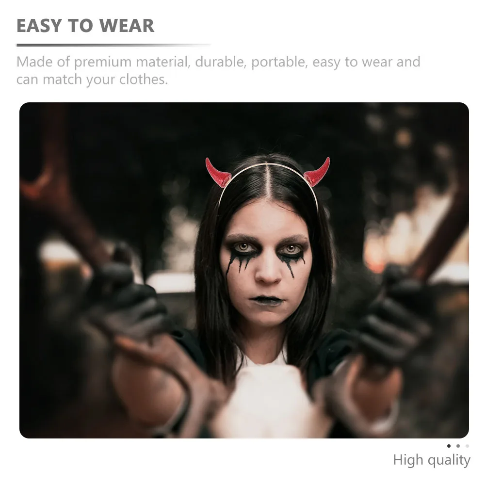 

3pcs Halloween Horn Headband Colorful Hoops Costume Accessories Party Cosplay Masquerade Decorations