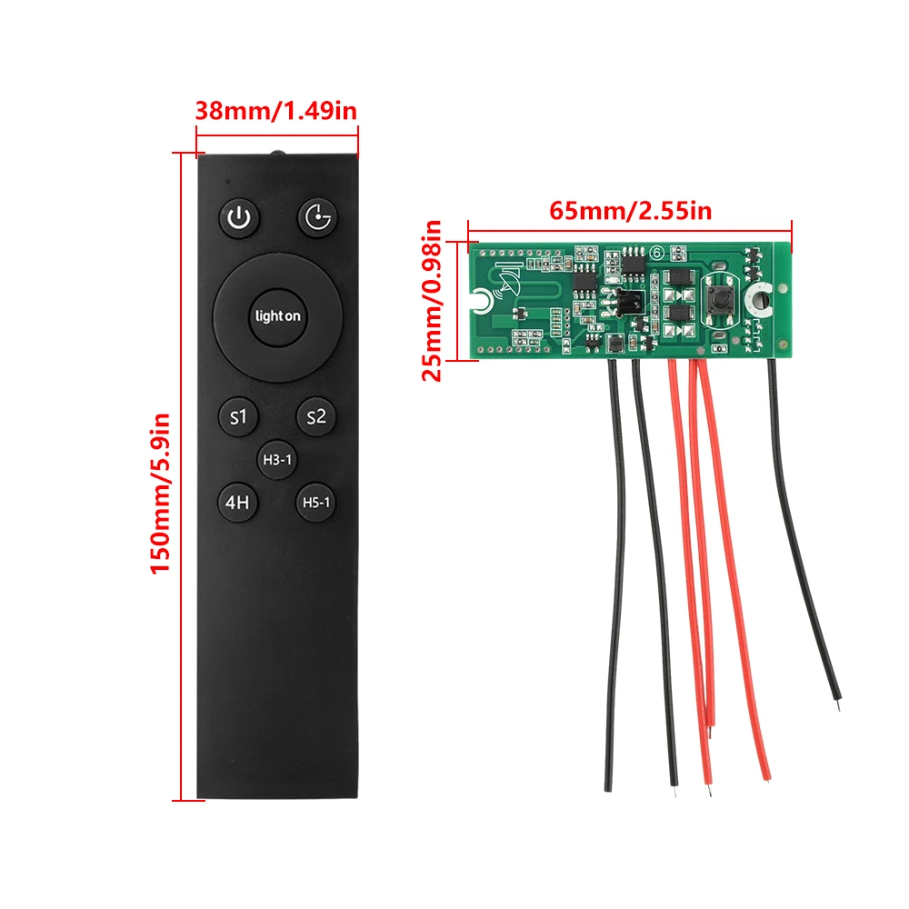 3.2V 3.7V 태양광 회로 기판 원격 제어, 전원 차단 메모리, 레이더 인체 감지 기능, 감지 거리 5-10M