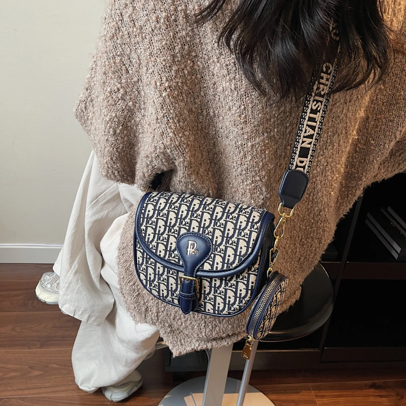 حقيبة كروس نسائية كلاسيكية مصممة من الجلد الفاخر حقيبة كتف عصرية للارتداء اليومي الحديث #3