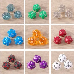 5pcs Cute Colorful 3D Dice Charms for Jewelry Making Drop Earrings Pendants Necklaces Bracelets DIY Handmade Crafts Accessories