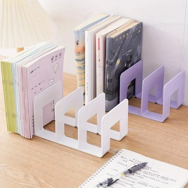 Desktop Bookshelf Organizer, Book And Study Supplies Storage, Anti-Slip Baffle Design, Universal for Office Desk, Space-Saving