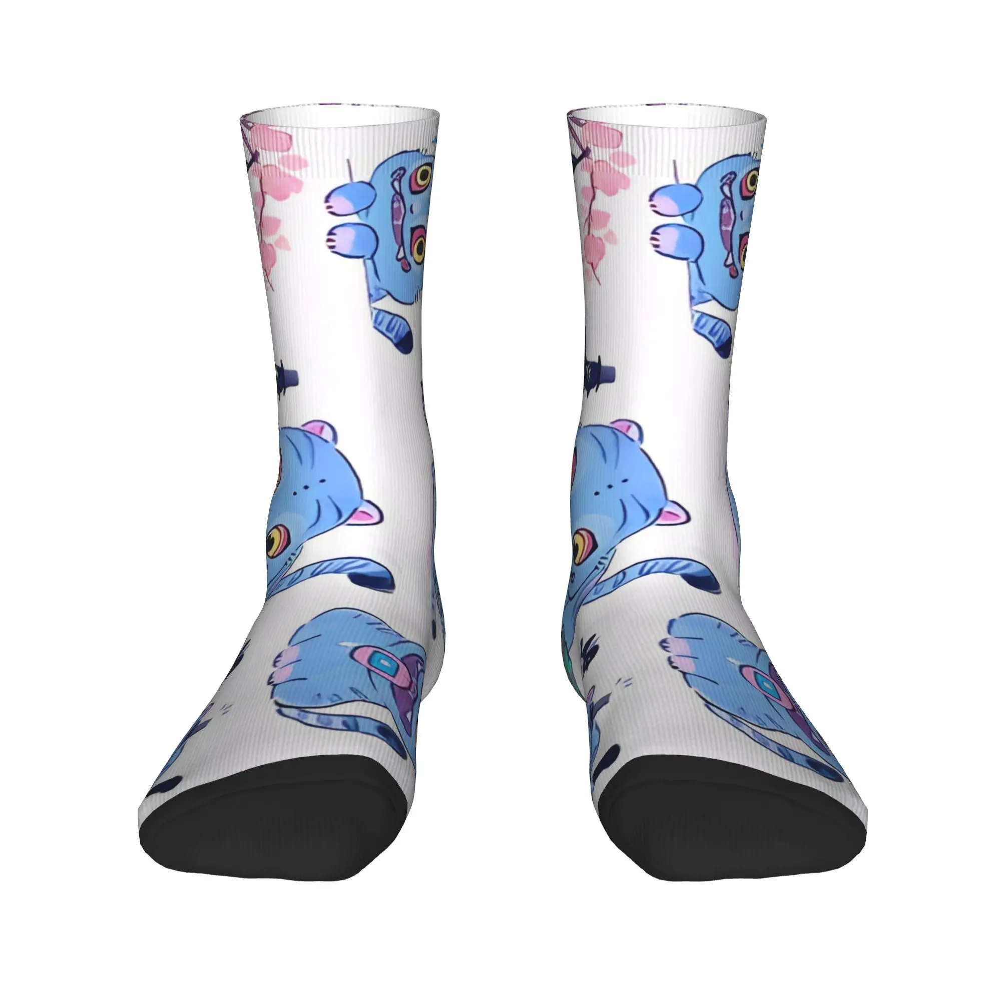 Calcetines de hombre Tiger Blue KPop Demon Hunters medias primavera moda calcetines cómodos diseño Skateboard calcetines antideslizantes