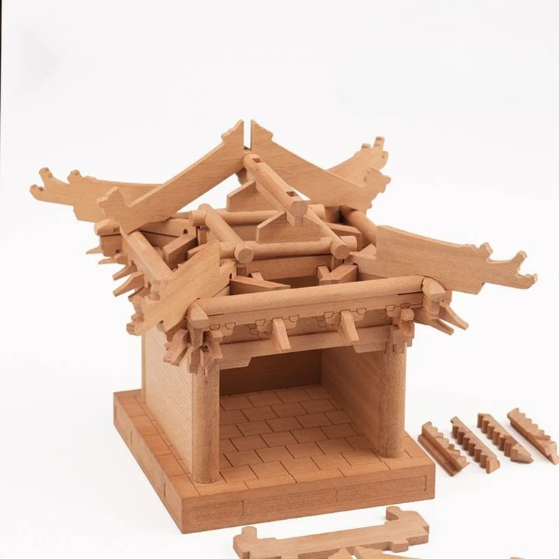 

Wood Shanxi, temple stage Chinese style, ancient architecture, model wooden