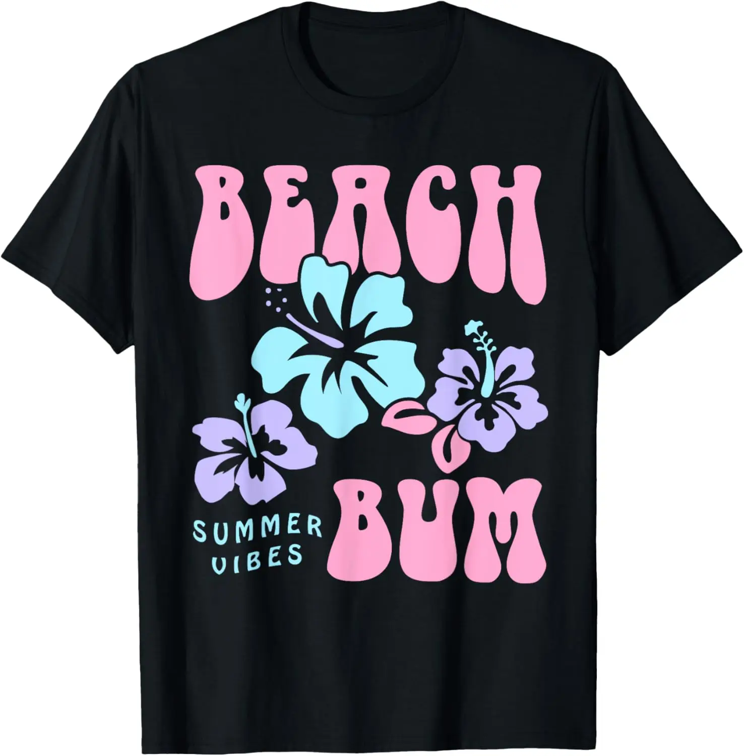 Coconut Girl Beach Bum Pastel Graphic Trendy Beach 90s Retro T-Shirt