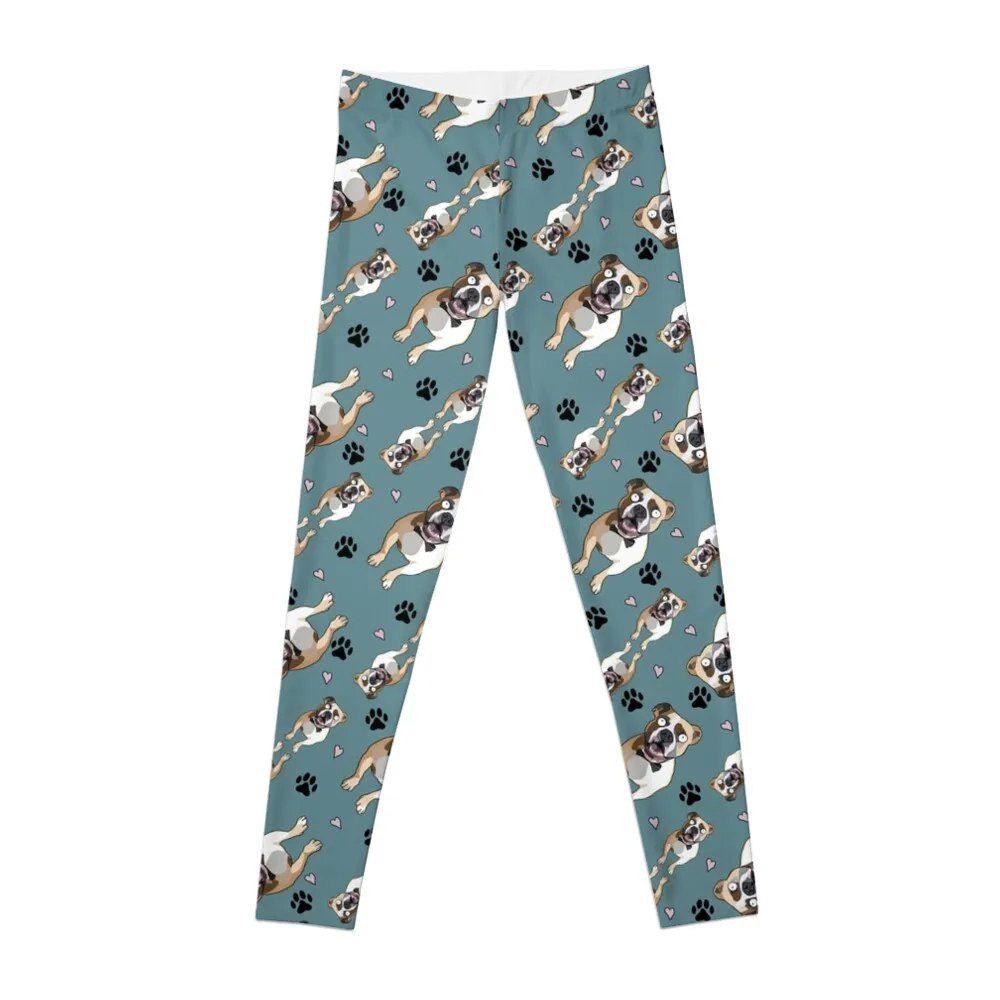 Reggie the Bulldog Mix Leggings for physical Training pants sport legging Womens Leggings