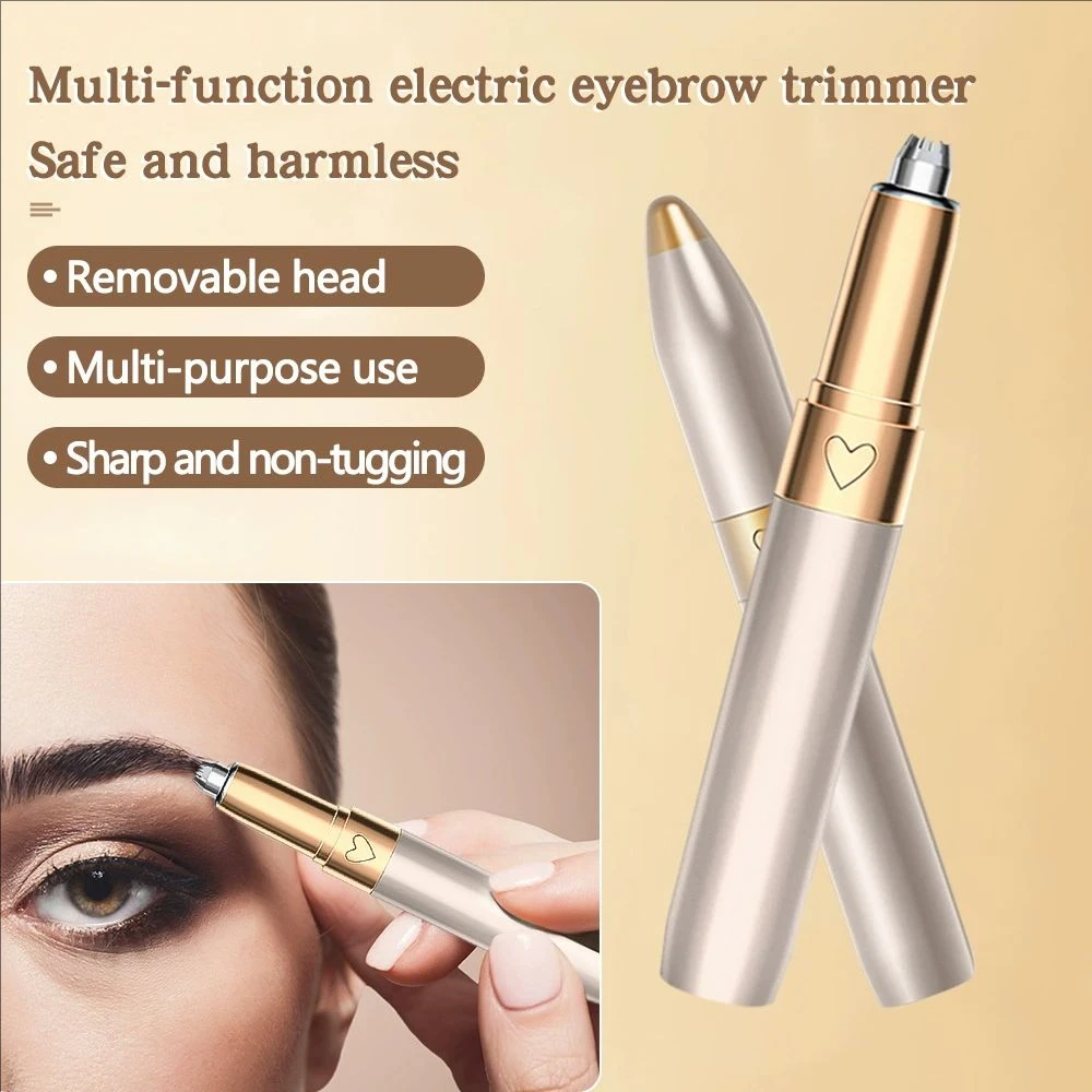 Electric Eyebrow Trimmer Rechargeable Portable Women Men Body Shaving and Nose Hair Beauty Painless Hair Removal Machine
