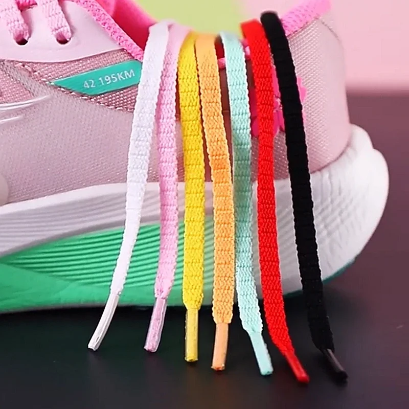 1Pair New Casual Sneakers tennis Shoelaces Width 0.5cm Flat Shoe Laces Rope Shoelace for Shoes 120/140/160CM Shoes Accessories