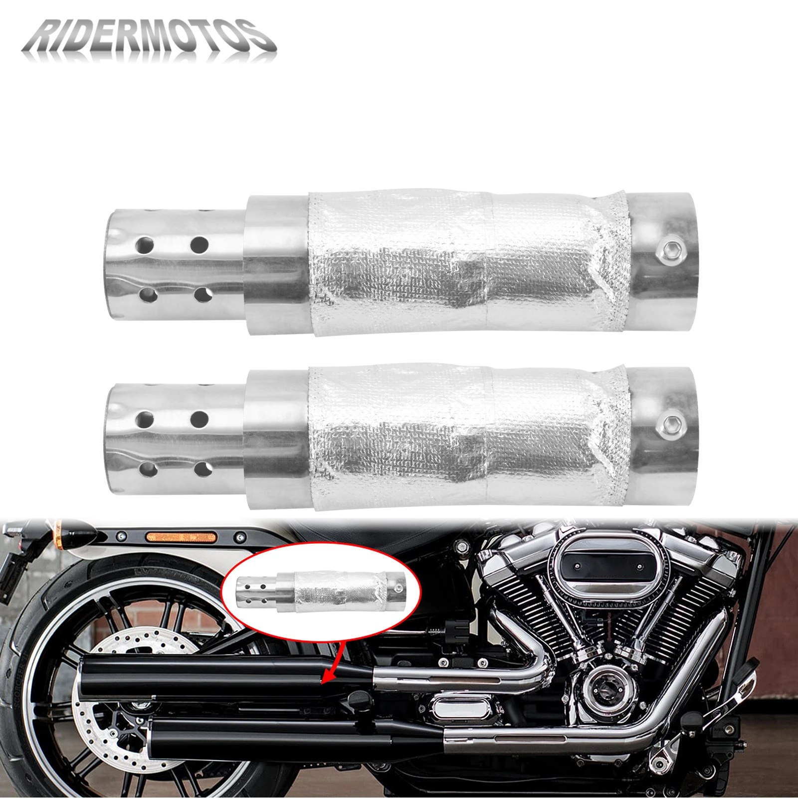 

Motorcycle Sideshots Exhaust Silencer Quiet Baffle Shortshots System For Harley Softail Duals Softail Duals Shortshots Staggered