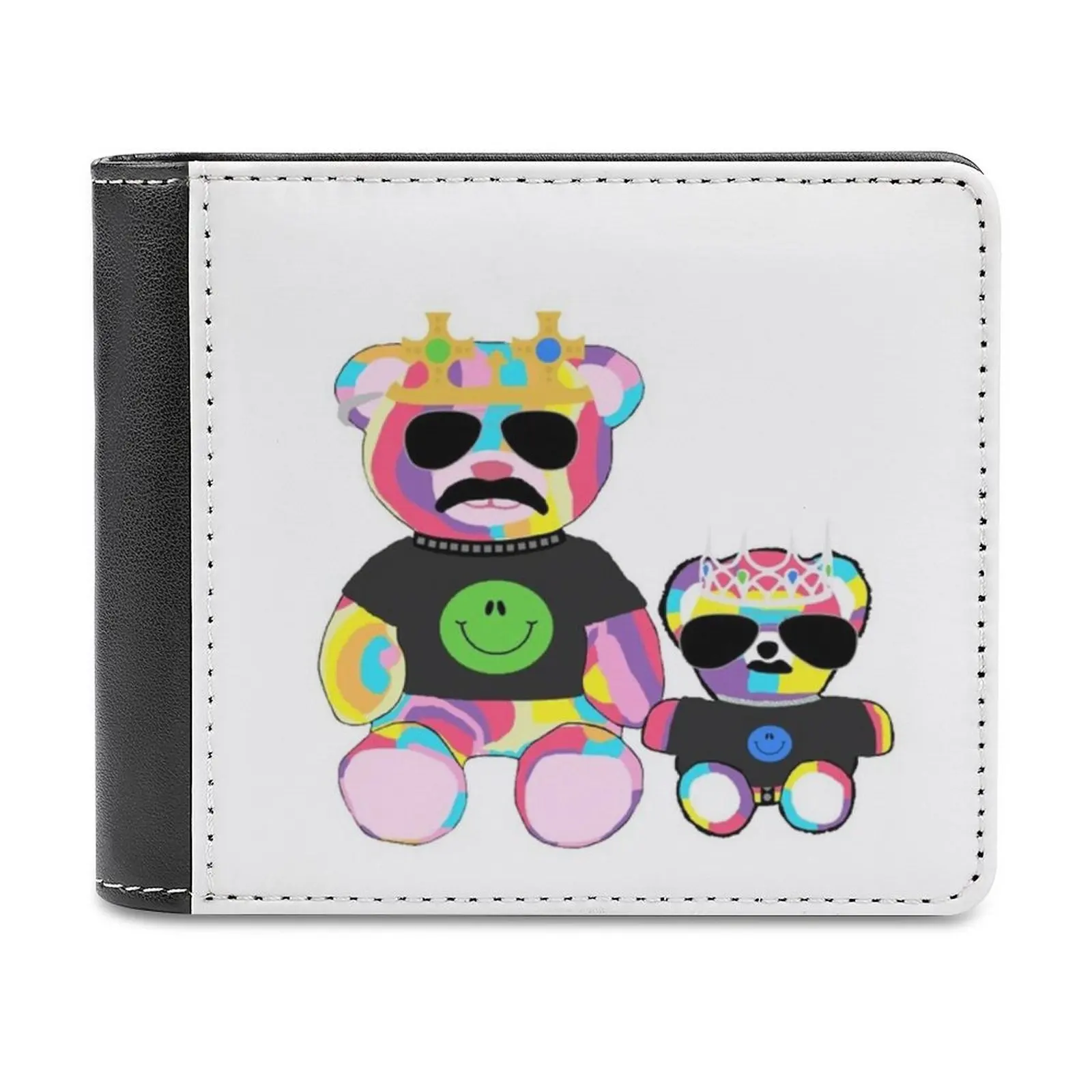 

Rainbow Bear With Shirts Leather Wallet Credit Card Holder Luxury Wallet 1D Larry Stylinson Rbb Rainbow Bondage Bear