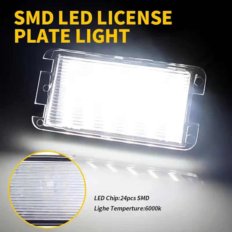 2x CANbus Error Free LED Rear Number Plate Light Lamp For Seat Ibiza 6L Arosa Altea Cordoba MK1 MK2 Leon 1M Toledo III 2004-2009
