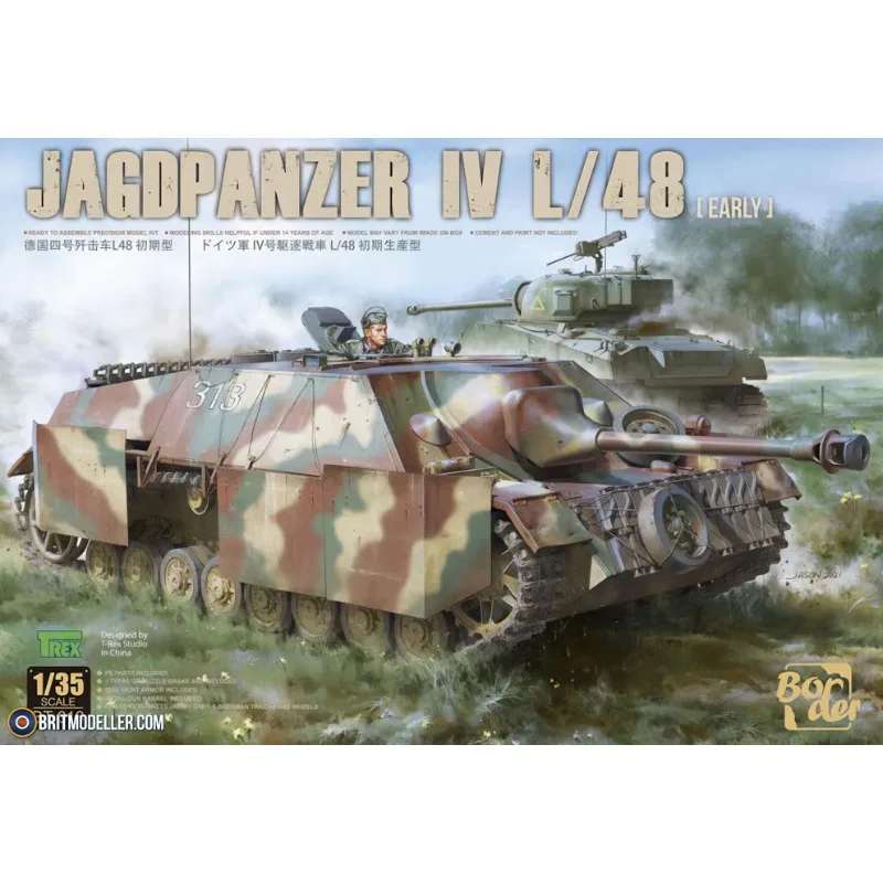 Border 1/35 BT-016 Jagdpanzer IV L/48 (principios) Kit de modelo a escala juguete DIY
