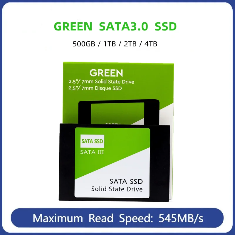 2TB 1TB 500GB 240GB 120GB PC interno verde 2.5 "SSD 4TB unità a stato solido SATAIII 6 Gb/s fino a 540 MB/s originale