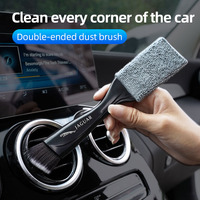 2 In 1 Car Interior Cleaning Brush Dust Tool For Jaguar XE X-Type XF E-Pace XJ F-Type F-Pace XKR XEL XFL XK XJL XJ6 XJS I-Pace F