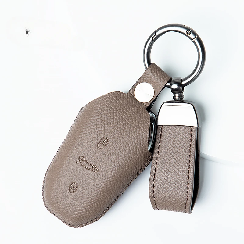 

Suitable for Peugeot 308 3008 301 Leather Car Remote Key Case Cover Simple Style Multiple Styles To Choose From