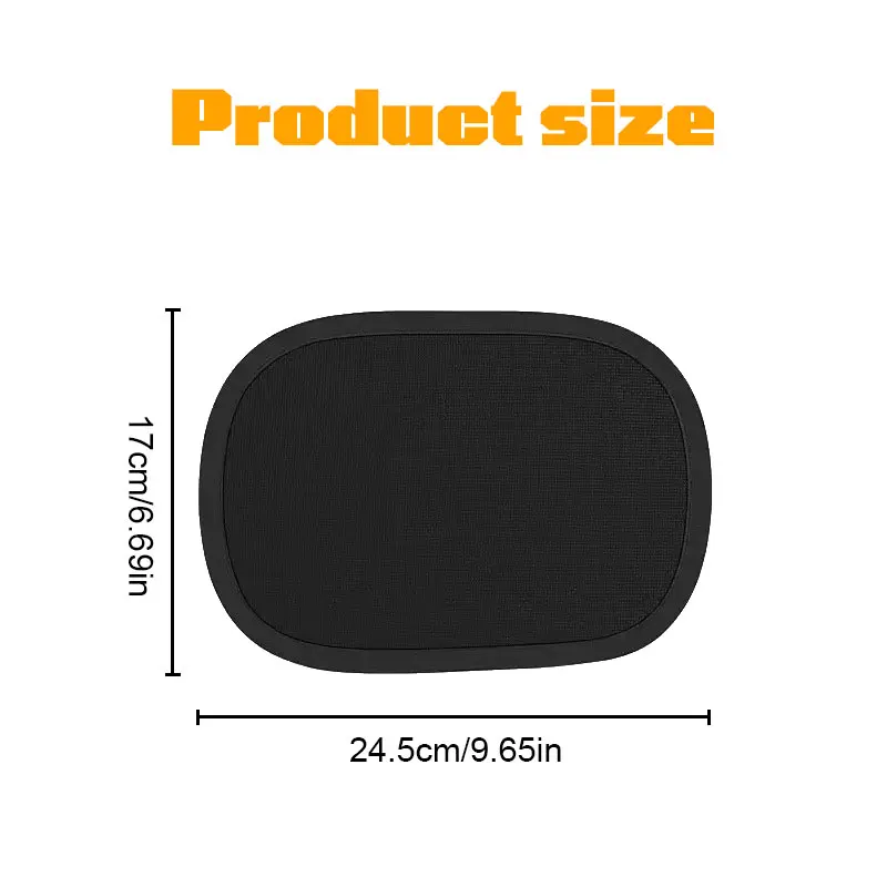 1Pc Car Side Window Sun Shade Static Cling Mini Summer Sun Visor Film No Residue Auto Interior Heat Insulation Shield