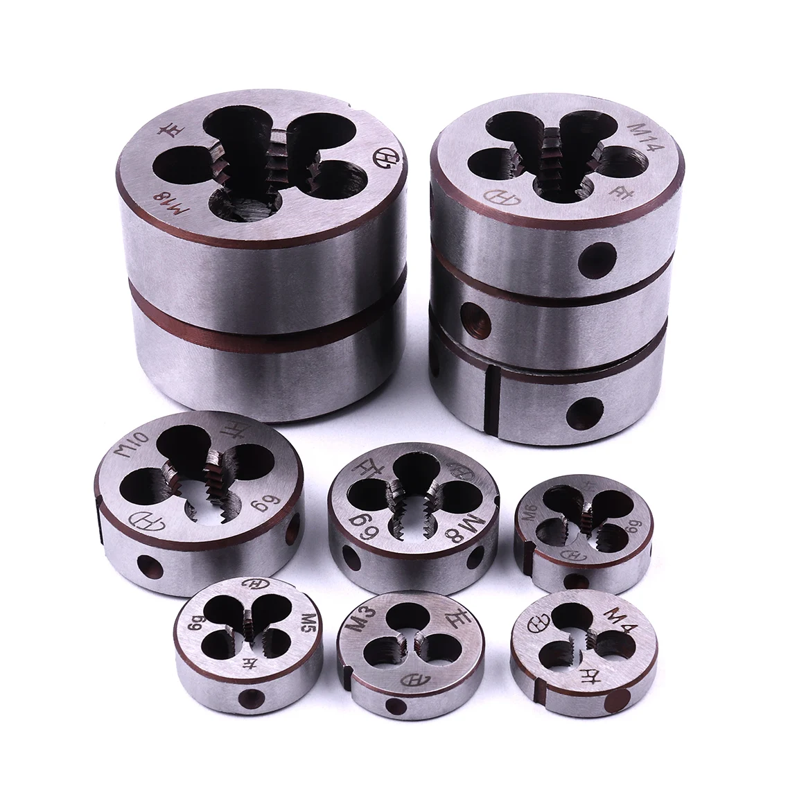 1pc Left Hand Thread Dies Round Dies For Metal Working Threading Tools Metric Screw Die M3 M4 M5 M6 M8 M10 M12 M14 M16 M18 M20
