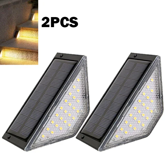 XIWANGFIRE Solar-Treppenleuchten, Solar-Stufenleuchte für den Außenbereich, Diebstahlschutz, wasserdicht, IP67, Dekor für Garten, Treppen, Terrasse, Veranda 5