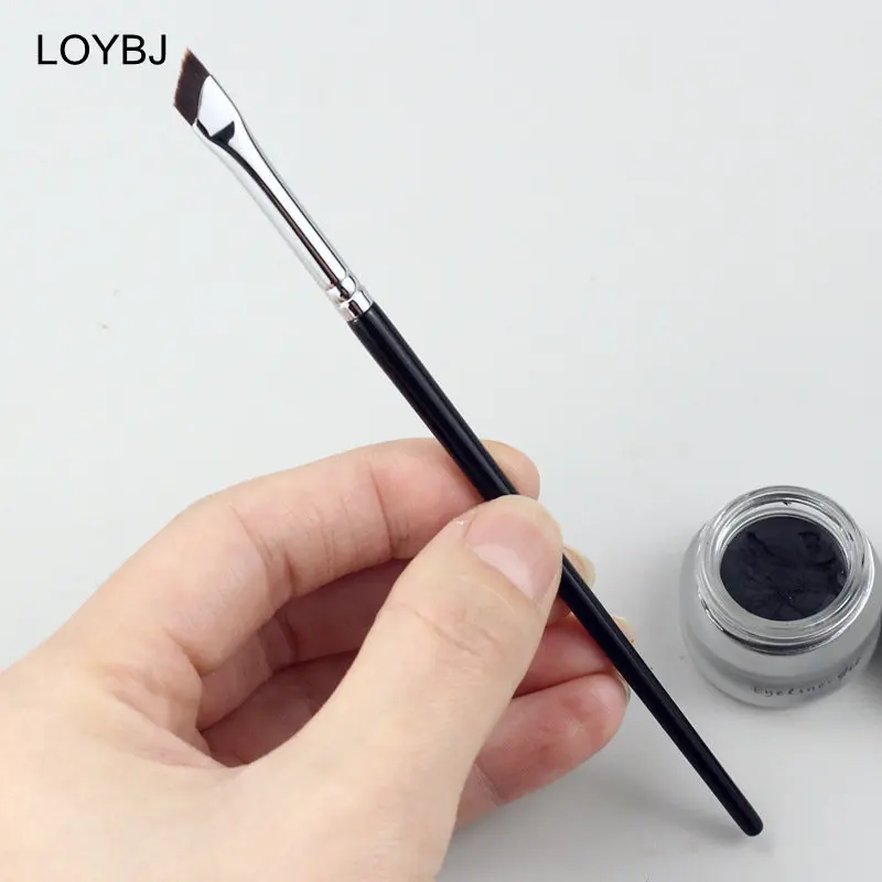 LOYBJ 1/2pcs Angled Eyebrow Brush Super Thin Eyeliner Makeup Brush Cosmetic Eyebrow Liner Cream Outline Flat Eye Details Brushes