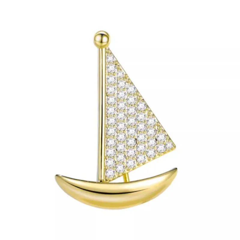 

Japanese Style Personalized Sailboat Brooch Style Brooch Cute Men Women Design Sense Collar Suit Decoration Brooch Cosplay Gifts