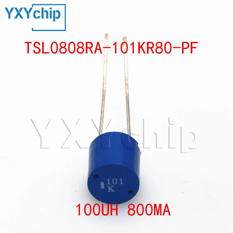 10PCS 8*8 100UH TSL0808RA-101KR80-PF 800MA DIP WIREWOUND POWER INDUCTORS CYLINDRICAL TYPE NEW ORIGINAL