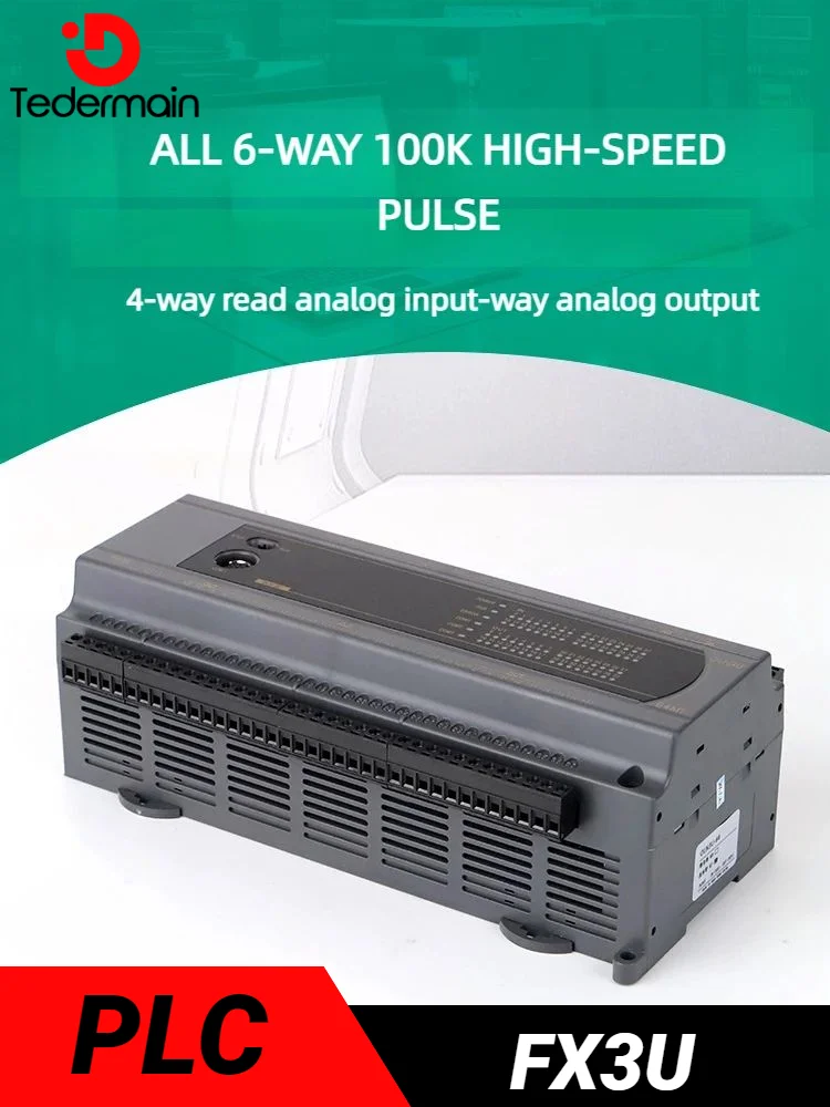 Imagem -03 - Controlador Lógico Programável do Plc Fx3u Fx3u14 20 24 32 40 48 60 64mr t Pulso de Alta Velocidade com Analógico Suporte Ad2da Modbus Rtu