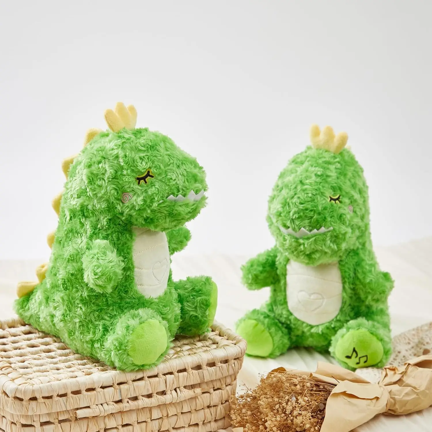 4 modalità Baby Sleeping Time Breathing ansia dinosauro verde giocattoli sensoriali con abbraccio peluche imbottito originale Schlummer Blue Dinosaur