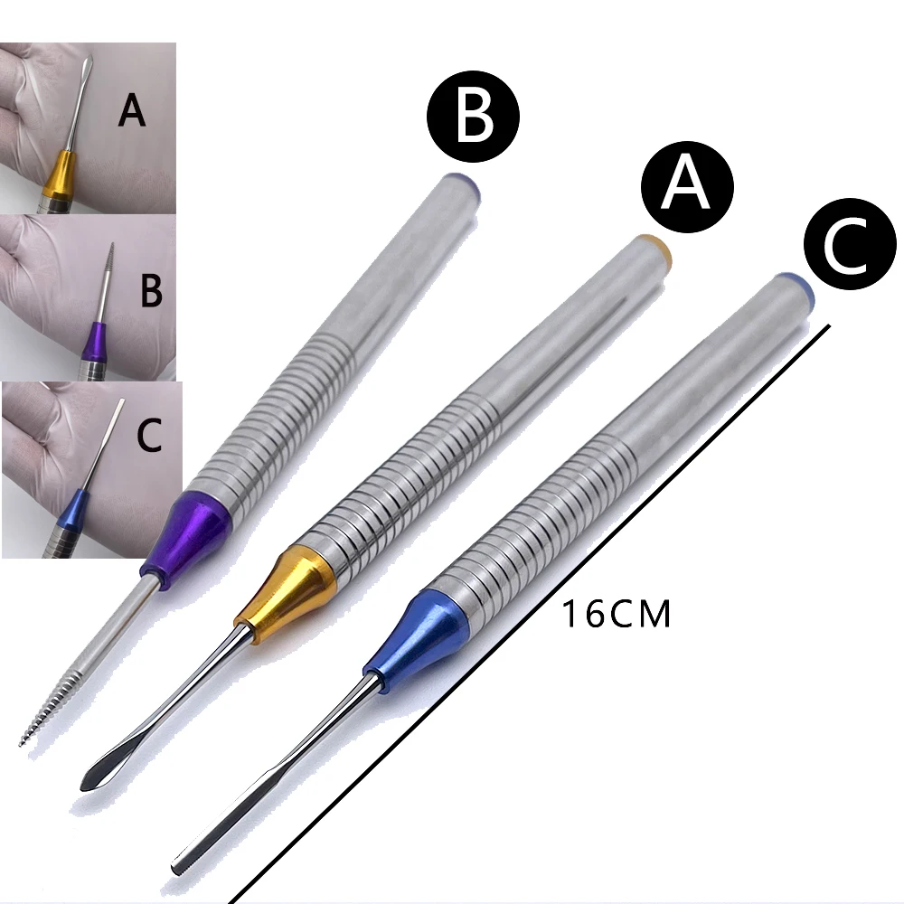 3Pcs Dental Extractor Titanium Tip Flexible Kit Periodontal Instruments Tool Tooth Extractor Titanium Tip Material