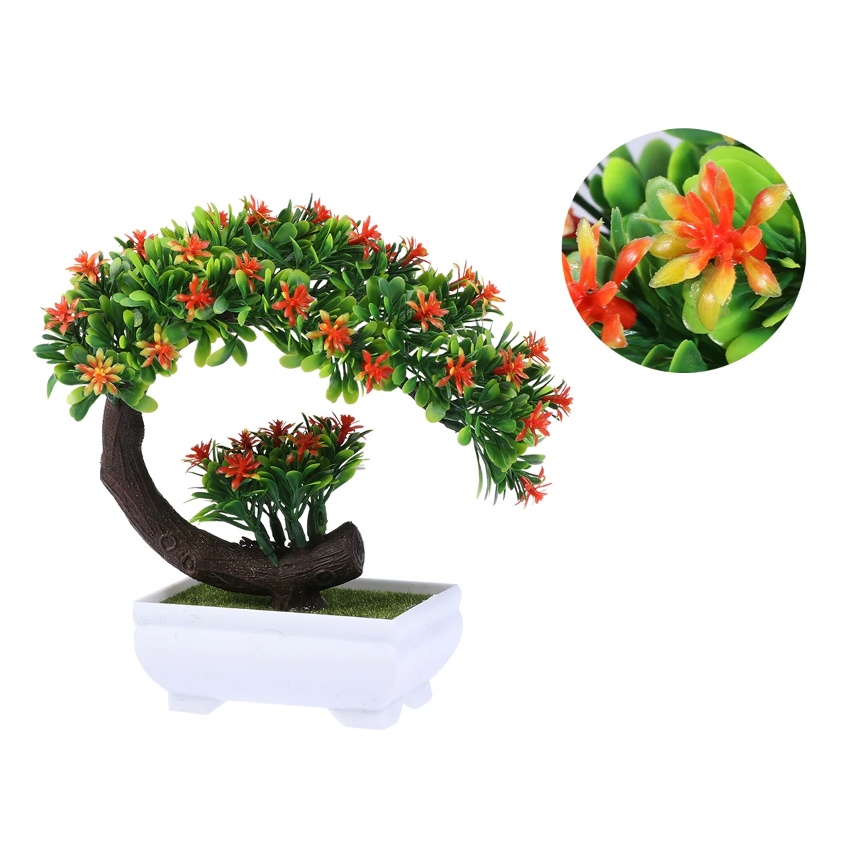 

Simulation Flower Pot Imitation Plant Pot Modern Bonsai Simple Style Green Home Office Decoration Supplies For Table Window