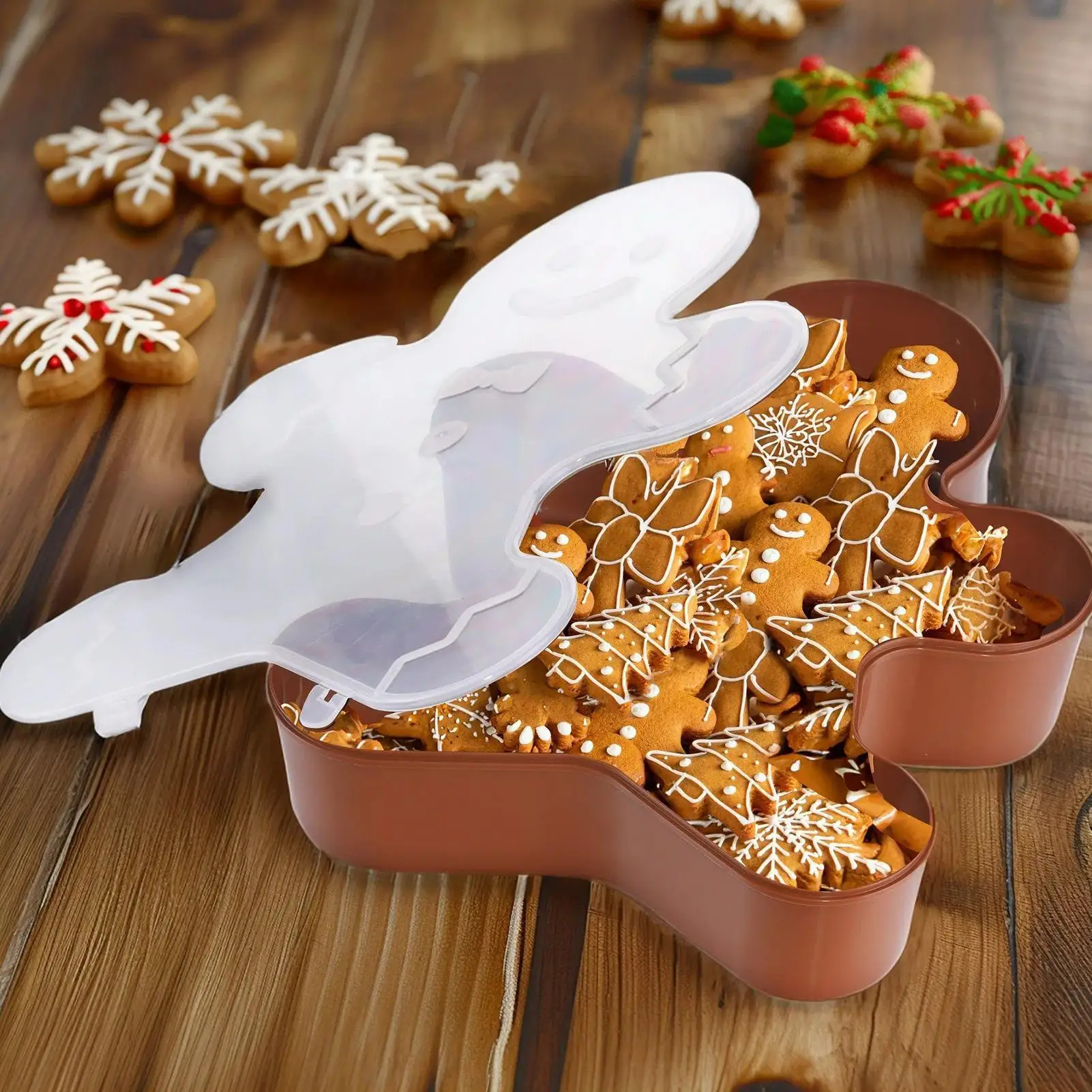 Snack Tray Portable Food Organizer Holiday Snack Box Container For Treats Nuts Fruit Popcorn Dip Dessert Party Table