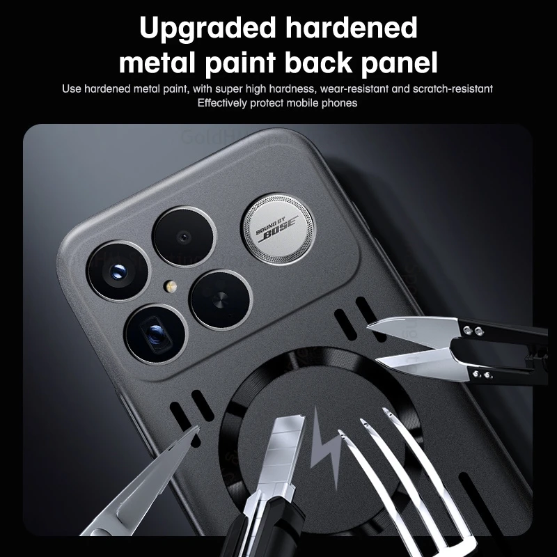 샤오미 레드미 K80 울트라 K90 프로 맥스용 마그네틱 마그세이프 호환 케이스, 레드미 K90 K80 K70 프로용 쿨링 방열 커버