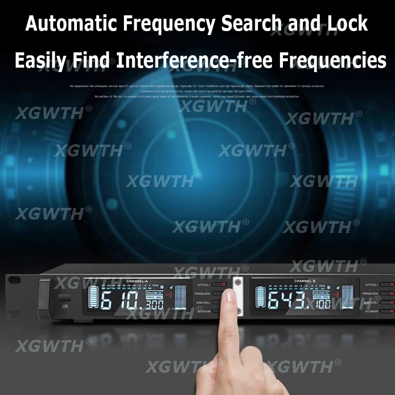 نظام ميكروفون لاسلكي رقمي ذهبي SKM9000 كاريوكي يده ميكروفون راديو لاسلكي 2 ميكروفون ديناميكي DJ مرحلة استوديو الصوت