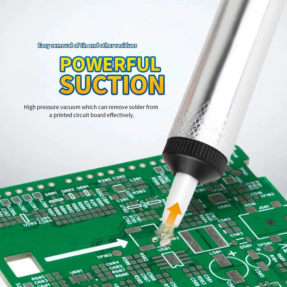 الألومنيوم مضخة شفط سبيكة لحام مزيل فراغ القصدير بندقية أداة لحام شفط كأس أداة اليد الفعالة لسهولة إزالة لحام