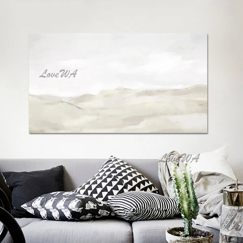 

Mountain Modern Abstract Art Painting Canvas Picture Handmade Unframed Natural Scenery Painting For Restaurant Wall Decoration